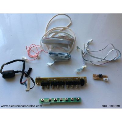 KIT DE CABLES PARA TV / SCEPTRE / 166D155A / T20101213 / CN.SY17A 11423 / MODELO X322BV